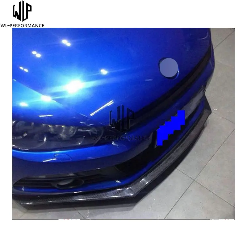 Scirocco разветвитель из углеродного волокна для переднего бампера, спойлер для кузова автомобиля, комплект для Volkswagen Scirocco 15-up, для стайлинга автомобиля