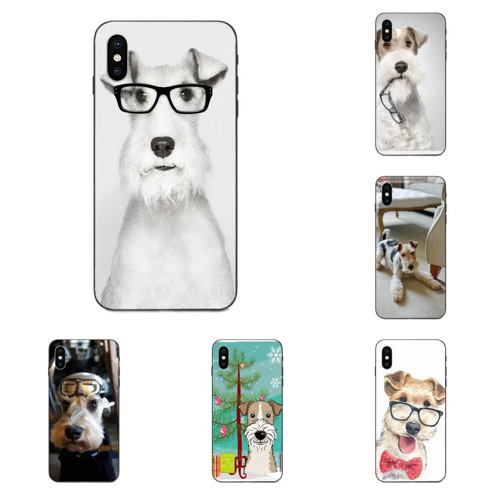 

Ultra Thin Pattern For Xiaomi Mi Mix Max Note 2 2S 3 5X 6 6X 8 9 SE A1 A2 Lite Play Pro F1 Wire Fox Terrier With Glasses