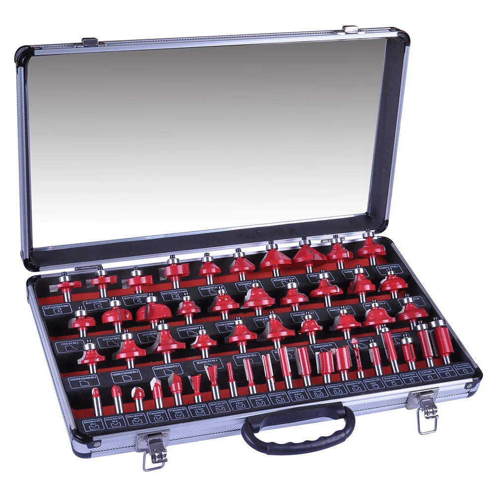 

35pcs Carbide Tip Router Bits Set Shank Woodworking Cutter Bit Kit Trimming 1/4inch 1/8inch THJ99