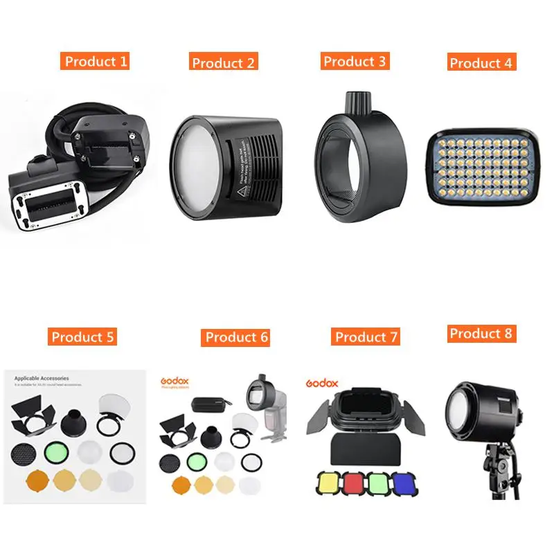 Godox S-R1 AK-R1 BD-07 H200R EC-200 AD-P AD-L лампы-вспышки адаптер переменного тока, двери сарая, тубус осветительного прибора, Цвет фильтр отражатель для AD200 PRO