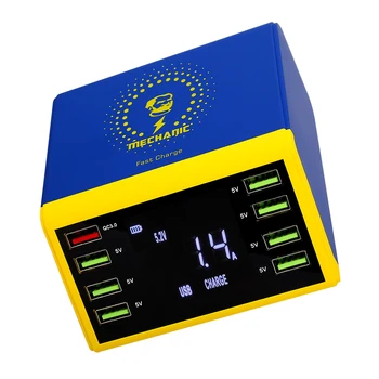 

Mechanic 8A Fast Charge Wireless/USB Support QC 3.0 High Current Desigh Multiple Ports Of Quick Charging With LCD Display