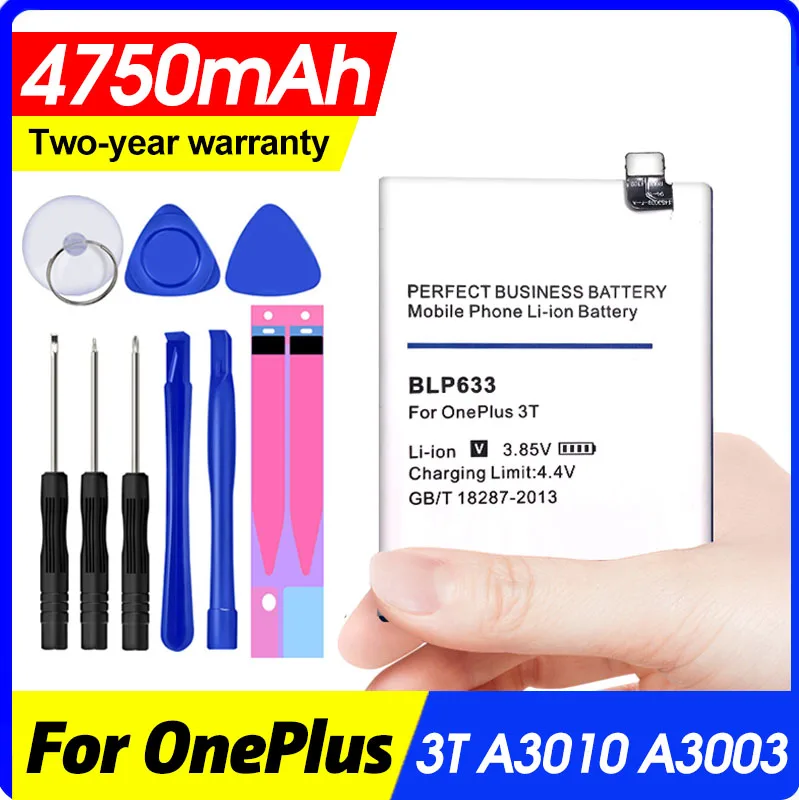 Аккумулятор BLP633 4750 мАч для OnePlus 3T A3010 1 + Phone 3 blp633 сменный аккумулятор|Аккумуляторы