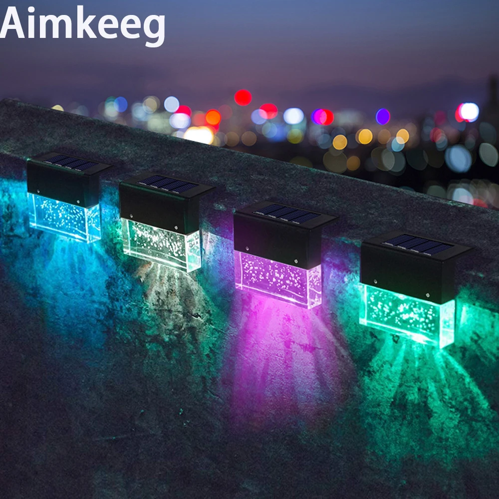 

4/6 PCS LED Solar Path Stair Lamp IP55 Outdoor Waterproof Wall Light for Garden Fence Landscape Energy-efficient Driveway Lights