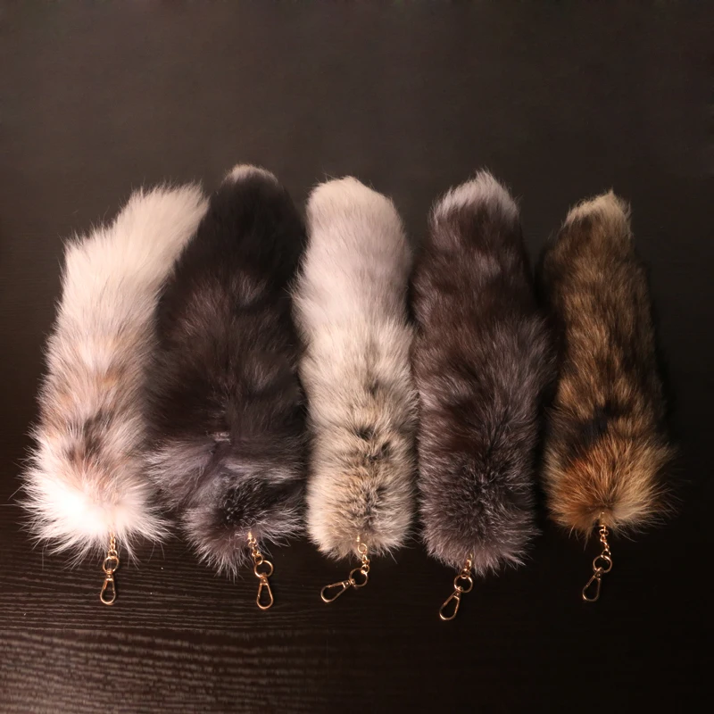 

Large Fox Tail Tassel Pendants Keychain Women 40cm Fur Pom Pom Key Chain Bag Key Ring Car Key Holder Gift Jewelry for Girl's