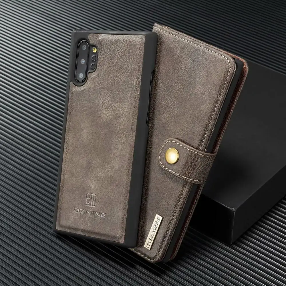 Оригинальный кожаный чехол-бумажник на магнитной застежке для Samsung Galaxy Note10 NOTE 10