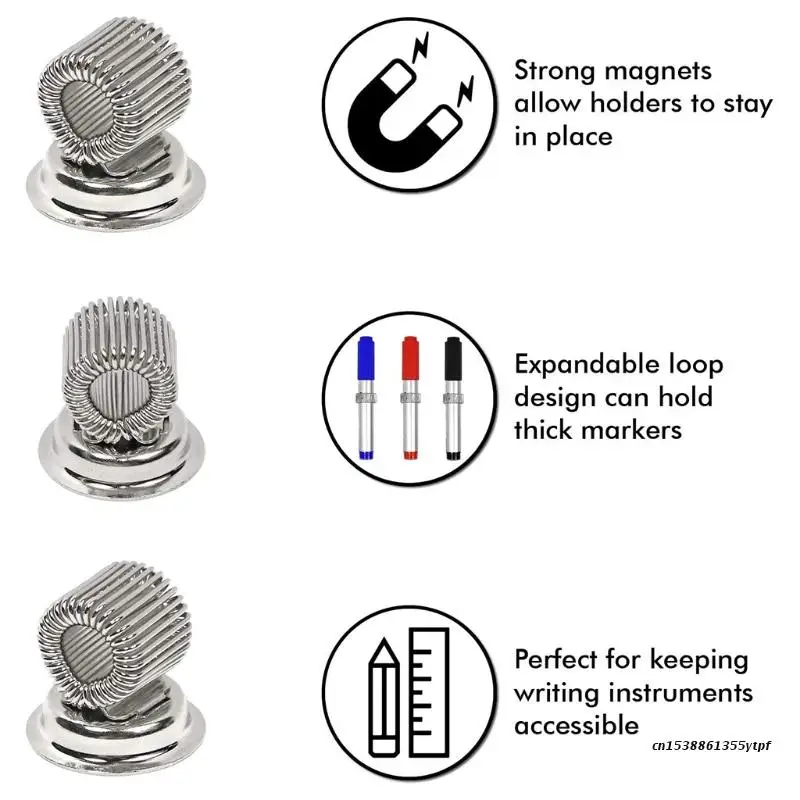 Magnet Pen Clips Metal Pen Holder Self Adhesive Pencil Organizer pen holder pen and brush holder pen clip