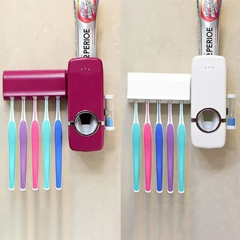 

Toothbrush Holder Lazy Toothpaste Squeezer Plastic Automatic Toothpaste Squeezer Toothbrush Holder Bathroom Accessories