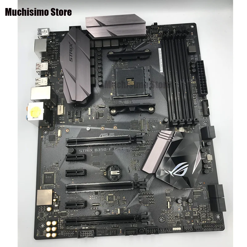 Used Socket AM4 Asus ROG STRIX B350-F GAMING Motherboard AMD B350 DDR4 64GB Desktop Asus B350 Mainboard AM4 PCI-E 3.0 DDR4