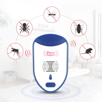 

1/2/4/6-Pack Ultrasonic Mosquito Repellent Pest Repeller with Night Light Non-toxic Repellent AC90V-240V Pest Reject