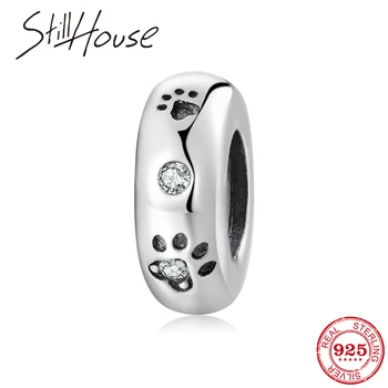 

New Arrival Dog claw Spacer Stopper Beads 925 Sterling Silver fits European charms silver 925 original Bracelet Jewelry