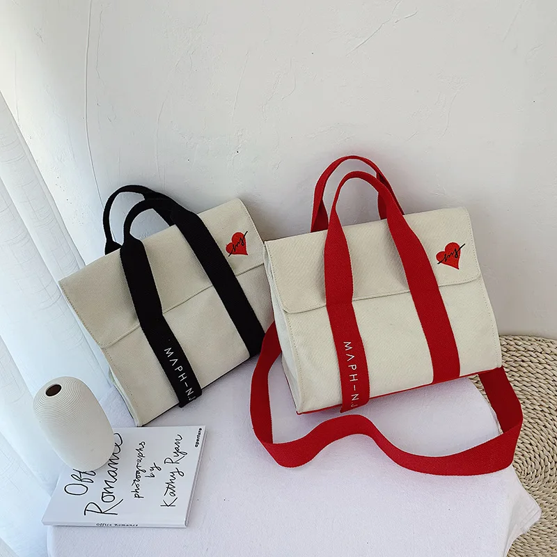 

The New 2019 Fashion High-end Tote Bag Large-capacity Foreign Style Texture Simple Canvas Hand Shoulder Diagonal Package