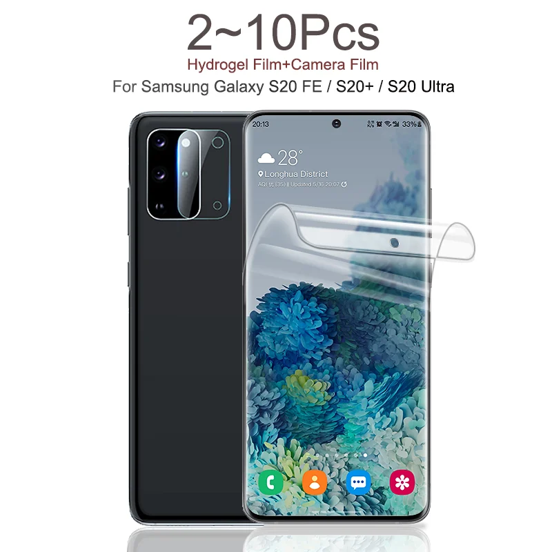 Camera Soft Glass For Samsung Note S S21 Screen Protector Note Ultra Hydrogel Film Samsung Galaxy S Fe Case Clear Cover Phone Screen Protectors Aliexpress