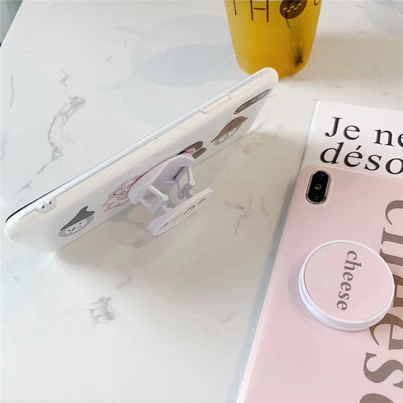 Милый розовый чехол для телефона с динозавром для iphone 11pro max 7 8 Plus, мягкий чехол IMD Для iphone X, задняя крышка, чехол с кольцом