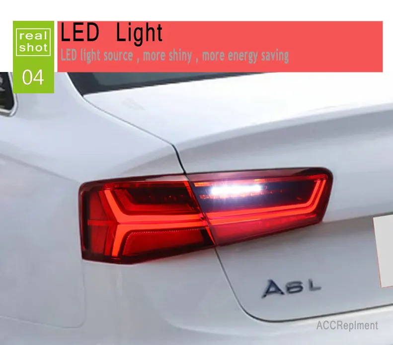 Автомобильный Стайлинг для Audi A6 задний светильник s 2012- для A6 светодиодный задний фонарь+ сигнал поворота+ тормоз+ задний светодиодный светильник