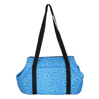 

Foldable and washable Small Dog Cat Pet Travel Carrier Tote Bag Purse Bag Soft padded small pet shoulder carrier bag tote. Blue