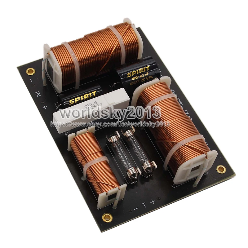 

1pcs 600W Dual Bass 2 Way 3 Unit Hi-Fi Speaker Frequency Divider Filters Car Home Stage Audio High-Low Crossover Board