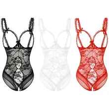 Размера плюс S M L XL 2XL 3XL открытый бюстгальтер с открытой промежностью, Для женщин кружевное сексуальное женское белье горячее прозрачное Babydoll платье костюмы для эротических игр, костюм с сексуальным вырезом Nuisette
