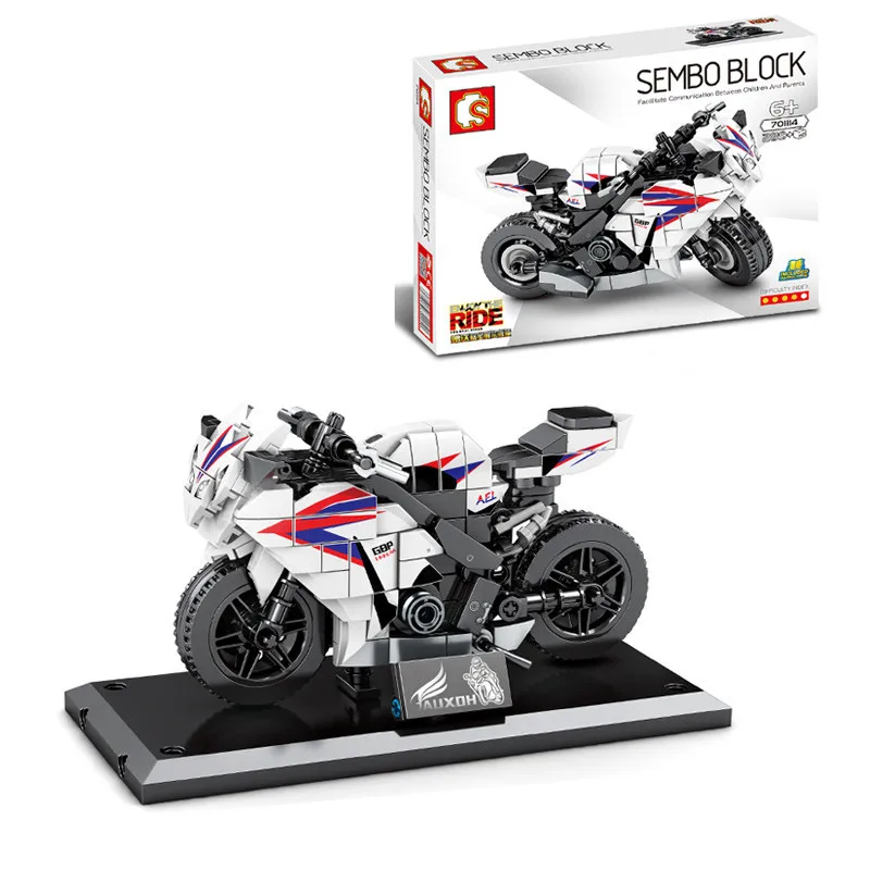 SEMBO Block City Speed Motorbike Model Building Blocks Technic Motorcycle Creator Motor Car Bricks Educational Toy for Boys | Игрушки и
