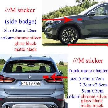 

2PCS M Power Performance Metal Logo Car Sticker Decal Emblem Grill Badge for BMW E46 E39 E90 E34 E36 E53 E60 x5 e70 Car styling