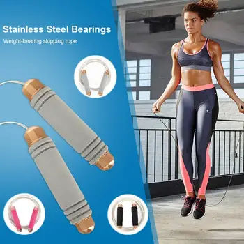 

Professional with Bearing Diamond Head Sport Weight-Bearing Jump Rope Skipping Rope Exercise Workout Toy Wire Rope Skipping