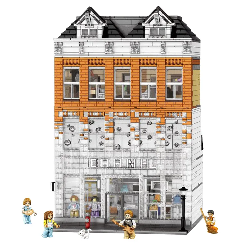 MOC Creator the Crystal Boutique набор совместим с lepining Street View Shop строительные блоки игрушки для