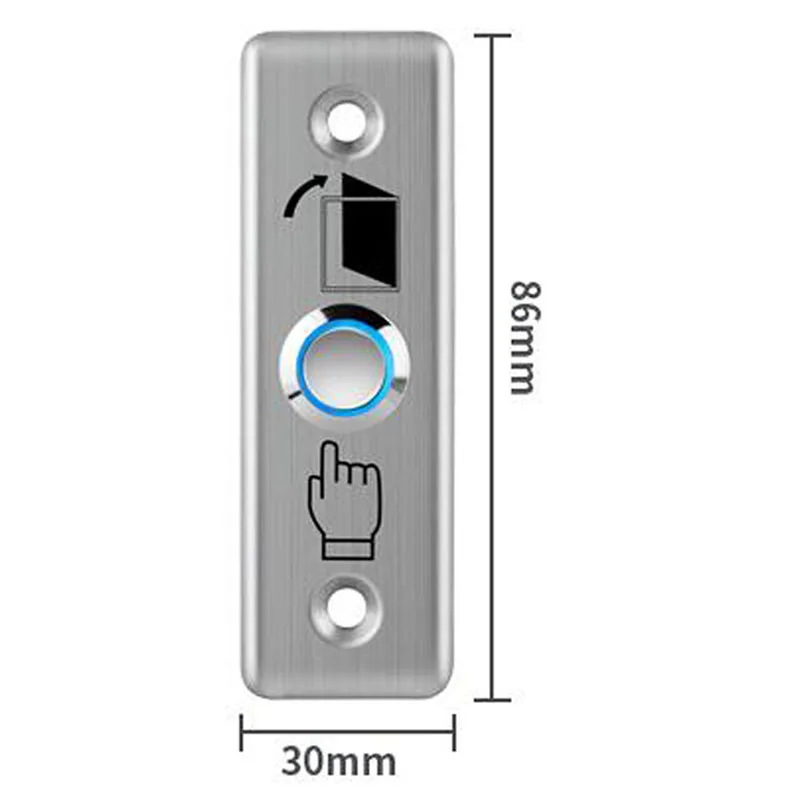 Led-hintergrundbeleuchtung Edelstahl Exit-Button Push-Schalter Tür Sensor Opener Release Access Control opener