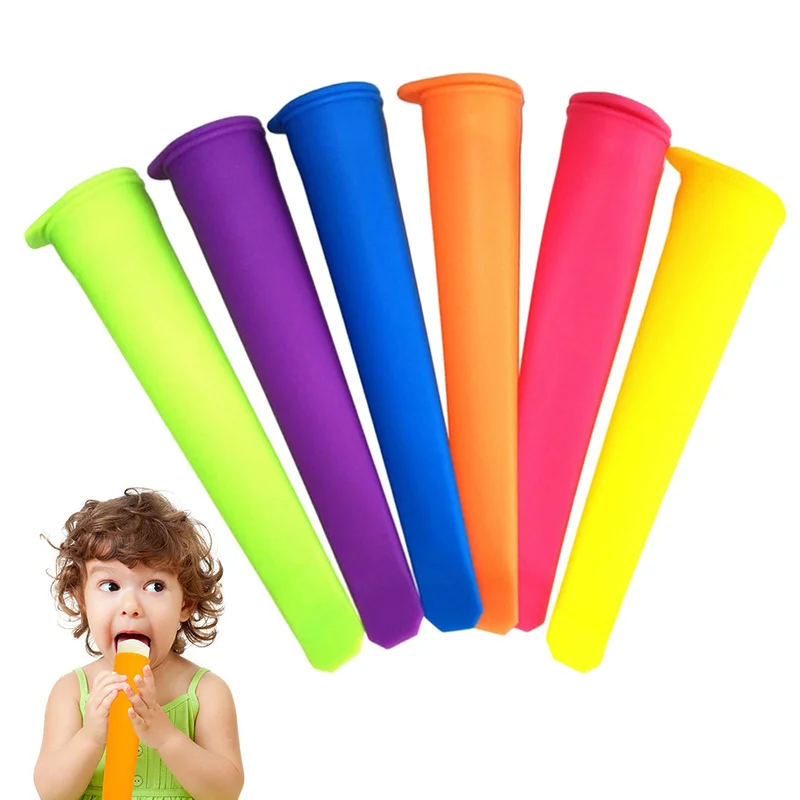 

1PC Colorful Silicone Ice Pop Mold Popsicles Mould with Lid DIY Ice Cream Makers Push Up Ice Cream Jelly Lolly Pop for Popsicle