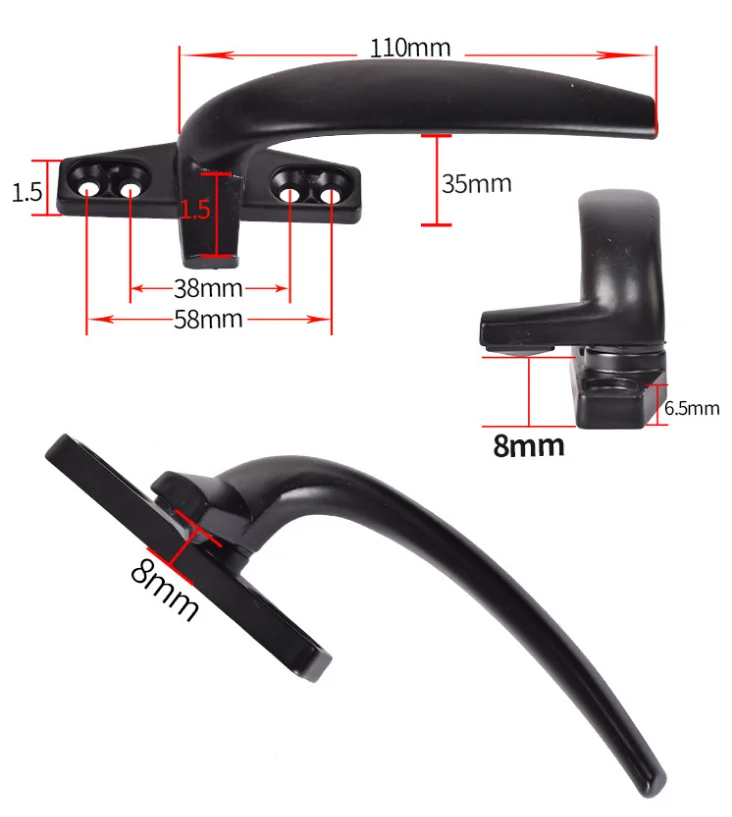 janela deslizante alças de segurança ferrolho para