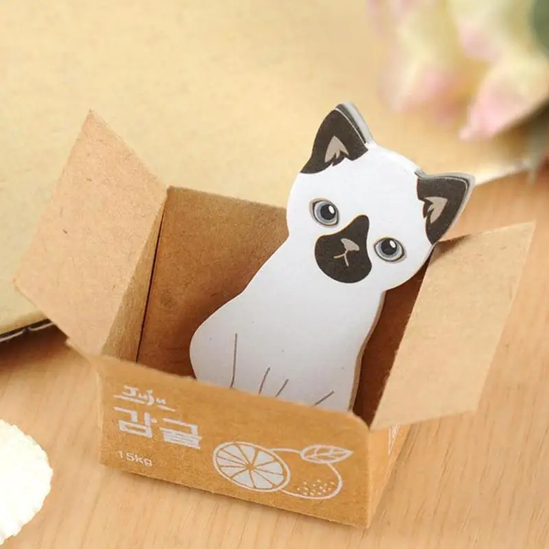 5 Стиль 3DKawaii кошка собака коробка наклейки Post Блокнот липкий корейские канцелярские мультфильм альбом для скрапбукинга милые офисные школьные ноты "Sup" N3W7