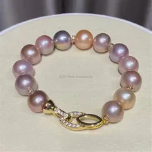 

DIY pearl jewelry accessories necklace bracelet single row personalized sharp corner buckle copper plating 18K Gold
