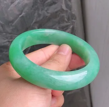 

Free certificate Natural Burmese jadeite 54-64mm light purple two-color bracelet