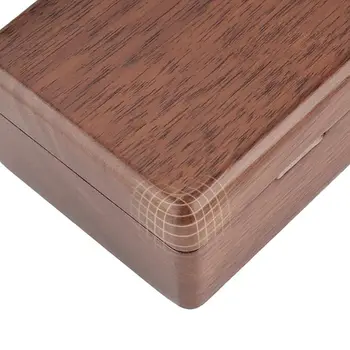

Square Shaped Wood Ring Box Portable Jewelry Box Holder Engagement Ring Box
