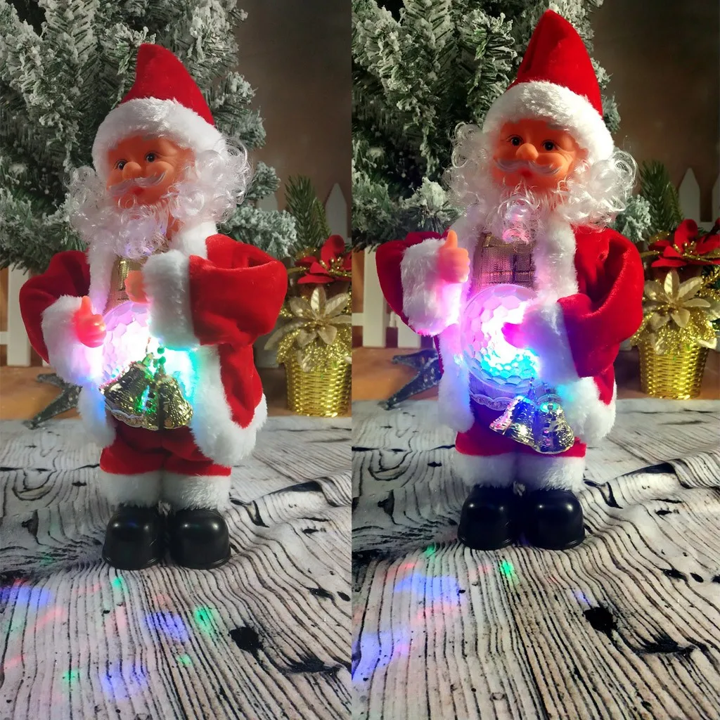 

Xmas Decoration Home Christmas Dolls Christmas Tree Ornaments Electric Dancing Music Santa Claus Doll Desktop Decorations 2020