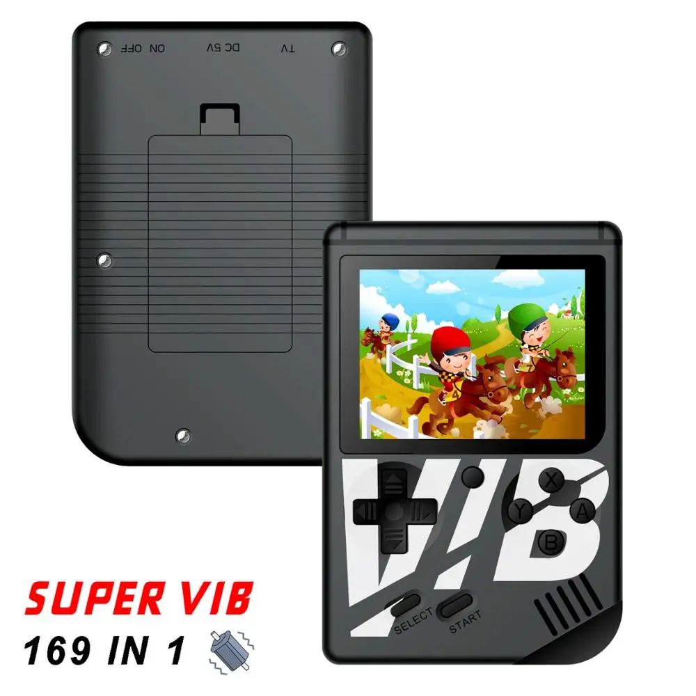 VIB игровая консоль для видеоигр, мини портативная игровая консоль, встроенная 169 игр, AV tv выход, ретро игровая консоль