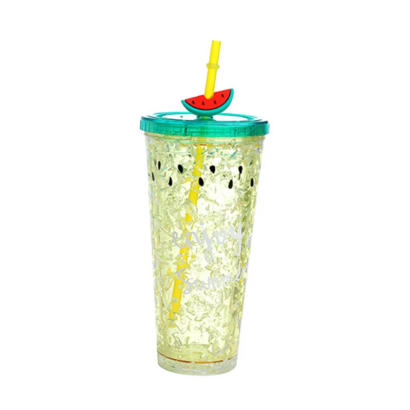 650 мл летняя Cola Shake Cup здоровый уплотнение письмо пластиковый стакан для льда чайник Прохладный сэндвич Еда Открытый путешествия питьевой воды - Цвет: Yellow
