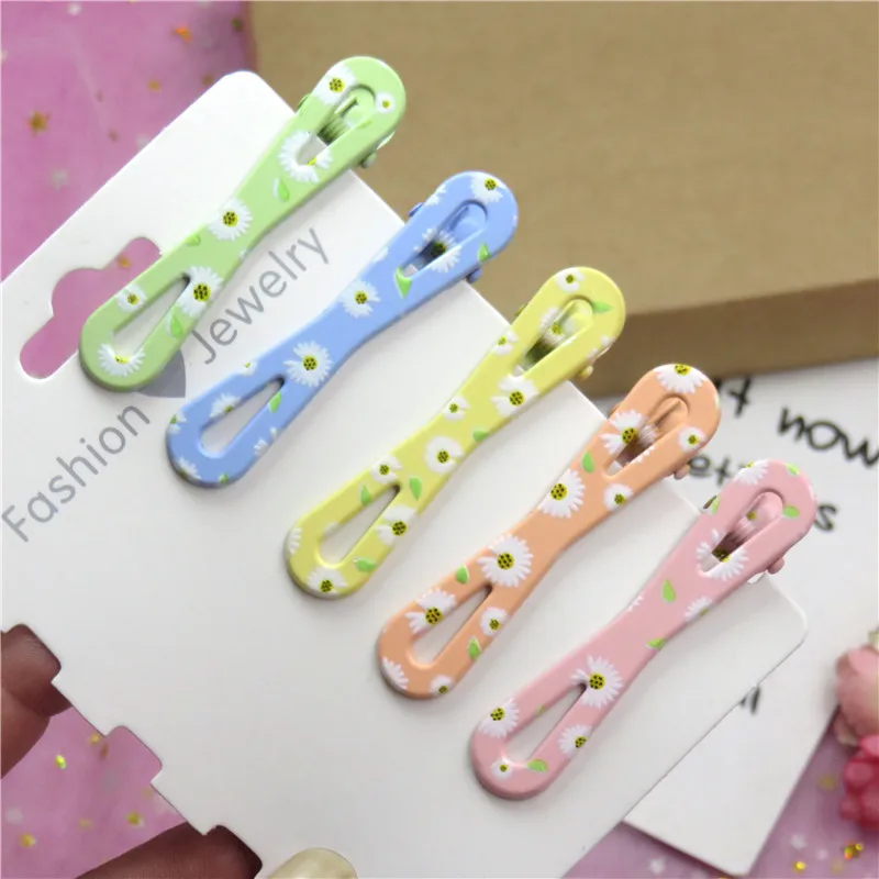 10 шт./лот аксессуары для волос Daisy DIY шпильки изогнутые зажимы с плоским ртом зажим