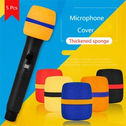 Microphone Cover 5 Colors Thicken Musical Instrument Accessories Foam Windscreen Sponge Cover for Handheld Audio Mic KTV Karaoke