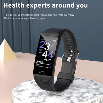 

Smart Bluetooth Watch Blood Pressure Heart Rate Monitor Water Resistant Motion Tracker Step Count Sports Watch for Unisex Adults