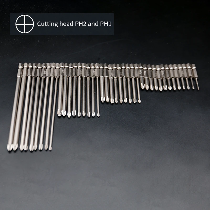 

Phillips Bits Hex Socket Screwdriver Drill Head PH2 50/75/100/150mm Screwdriver Hex 1/4"