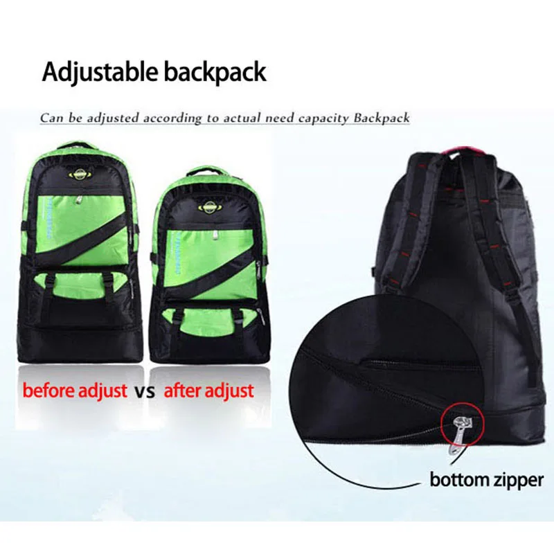 Водонепроницаемый 60л мужской нейлоновый рюкзак для путешествий, спортивная сумка, рюкзак для альпинизма, пешего туризма, альпинизма, кемпинга для мужчин