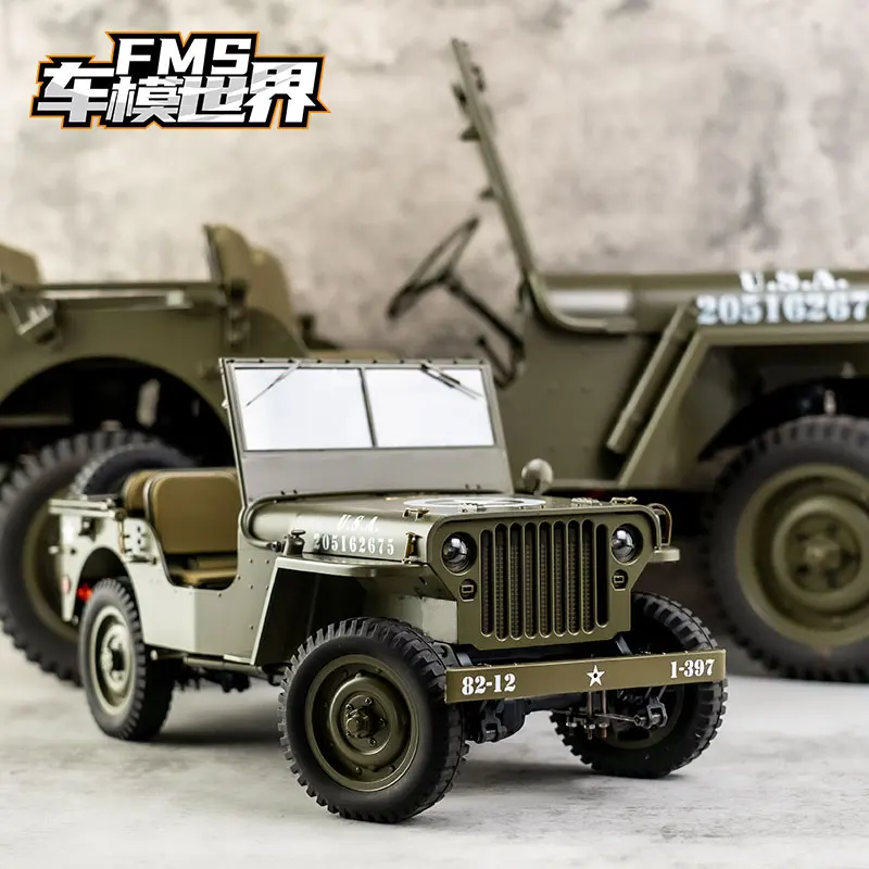 Fmsホビーrcクローラーモデル、スケールバギーカー、1941、willys mb