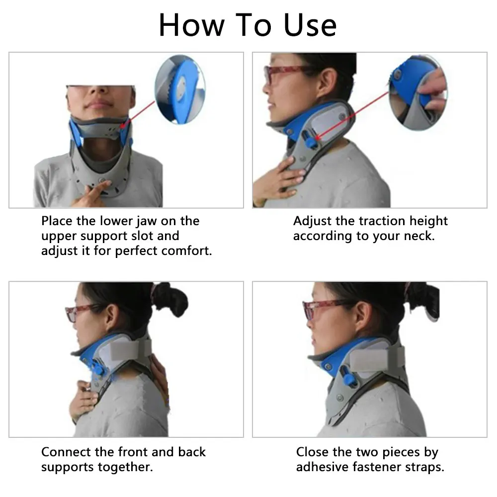  Surgery Medical Support Neck Brace Adjustable Cervical Traction Device Spine Stretcher Personal Hea