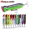 Hot 10pcs/lot Fishing lure Set Mixed New models Fishing Tackle 10 Color 80mm 11.5g Top water Popper lures Mix Fishing bait ► Photo 1/6