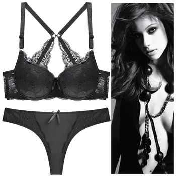 

Sexy Lace Bra And Panty Set Luxury Lingerie Set Femme Women's Thong Set Underwear Push up Bra Set Brassiere Lingerie Women