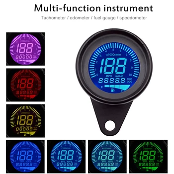 

12V Motorcycle Universal Multifunctional Modified Instrument Tachometer / Odometer / Oil Meter / Speedometer Combination