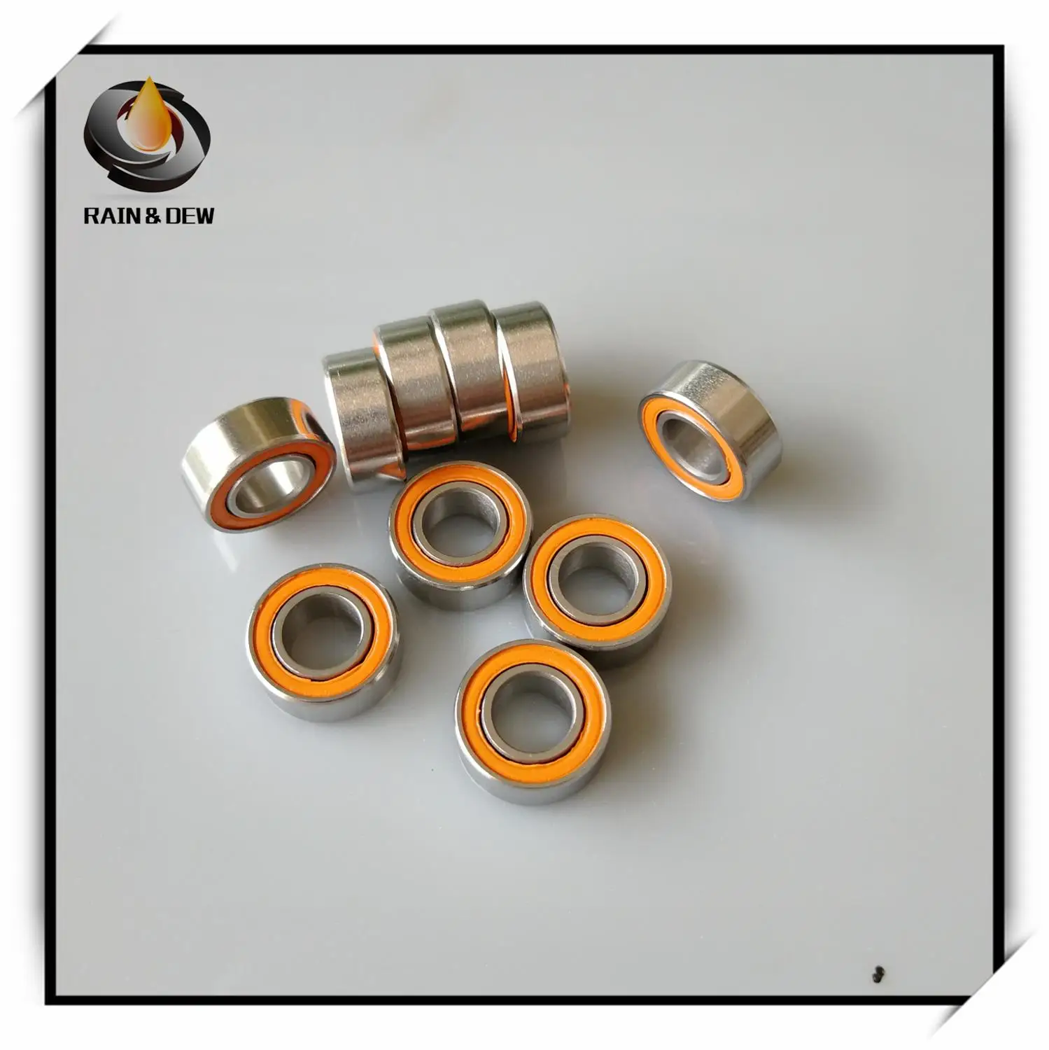 10 Cuscinetti Ceramici Sigillati In Gomma 5x10x4 Mm MR105-2RSC, Marca FastEddy Bearings, Nuovi