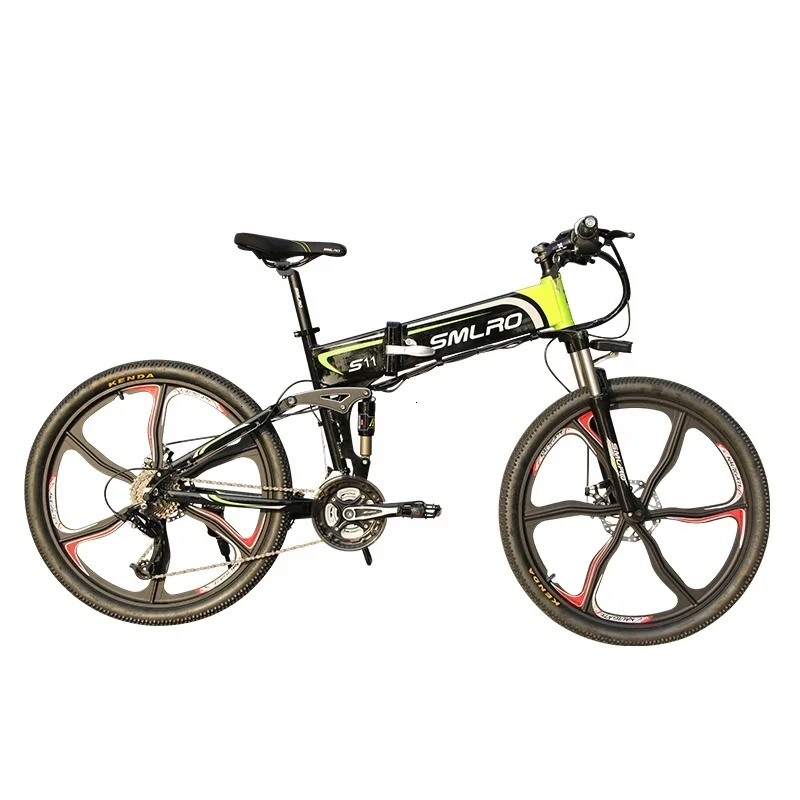 Электрический 48 В 350 Вт большой мощности S11F велосипед/Электрический fat велосипед/e велосипед fat шины электрический для продажи 10AH литиевая батарея - Цвет: 36V 10AH 350W Green