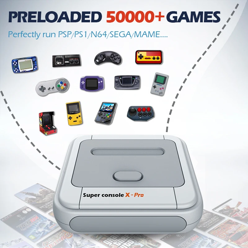 Console de Jogo Console de Jogos de Vídeo Controlador sem Fio Portátil para Ps1 50000 + Jogos Retro Hdmi-compatível Mini s de Vídeo tv Suporte Wi-fi - Psp - Image 2