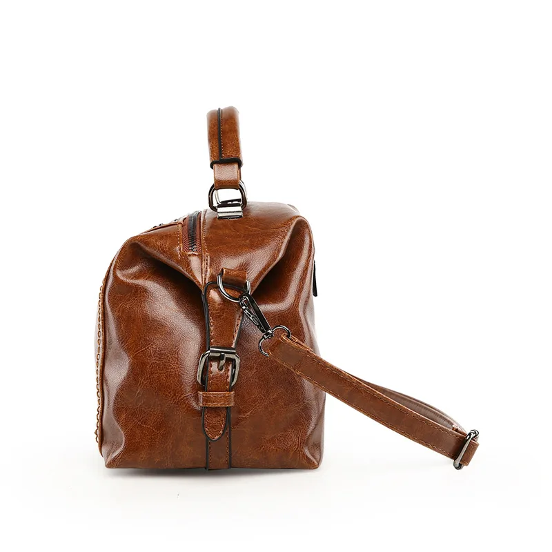 

2019 Fashion WOMEN'S Fashion Handbag New Style Boston ruan pi bao Hand Large Bag Simple Fashion Crossbody Bag