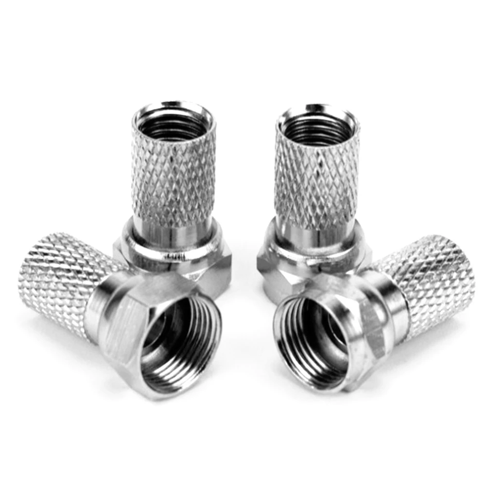 para antena de TV para Cable coaxial de satélite RG6, conector giratorio tipo 75 5 F, 10 Uds.|Conectores| -